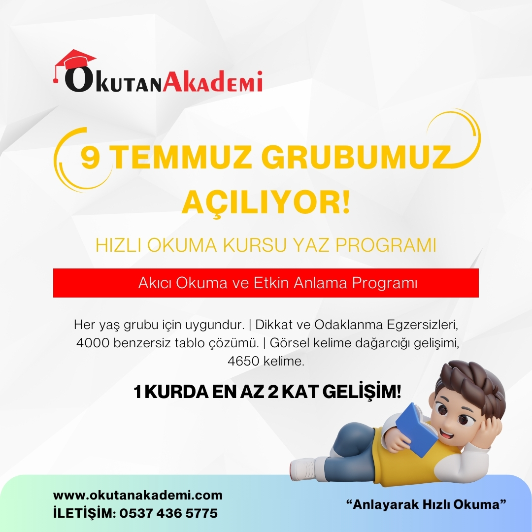 9 Temmuz Grubumuz Açılıyor! Şimdi Kayıt ol!